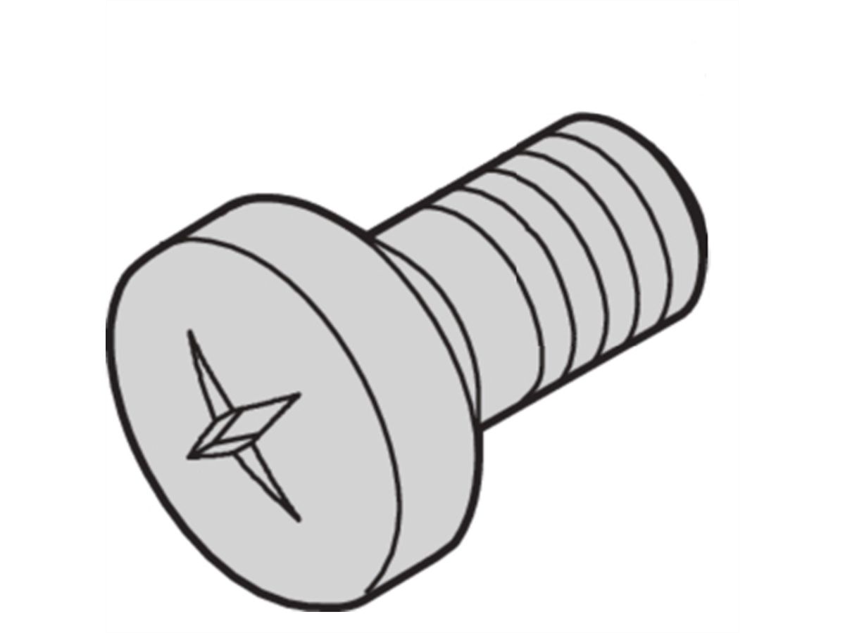 SCHROFF Linsenkopfschraube mit Kreuzschlitz - LIN.SCHR. M2,5X 6 100ST