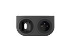 BACHMANN PIX HOLDER DOUBLE, 1x UTE 1x CM, ISV, schwarz, 0,2 m