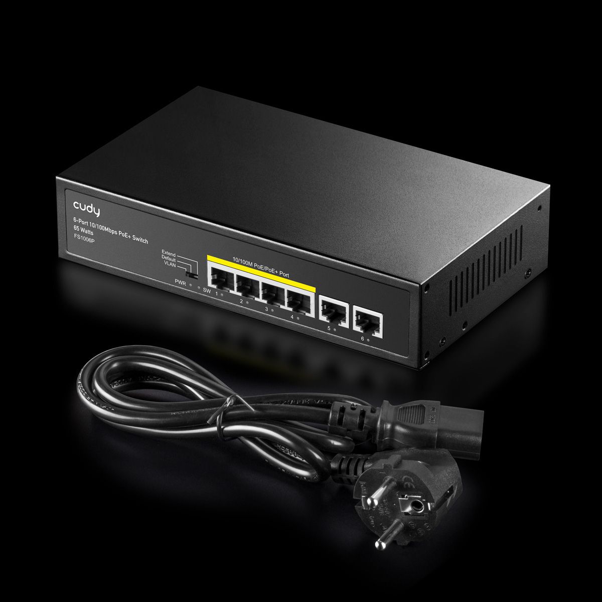 CUDY FS1006P 6-Port 10/100M PoE+ Switch 60W