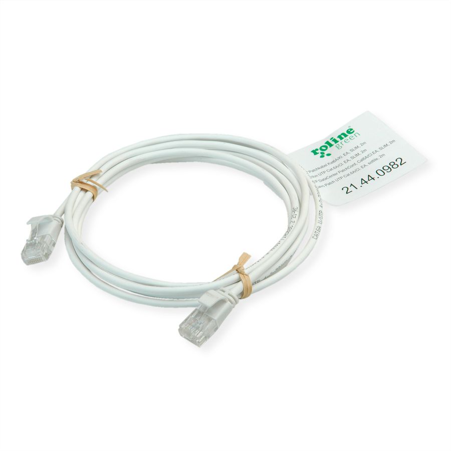 ROLINE GREEN UTP Patchkabel Cat.6A (Class EA), LSOH, slim, schwarz, 1,5 m