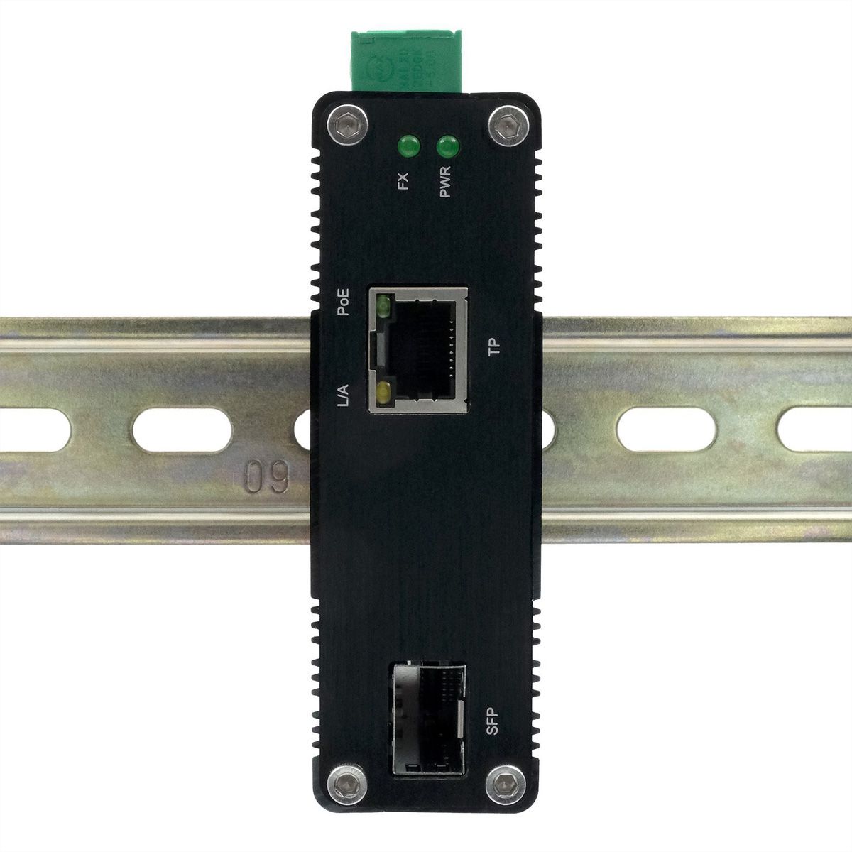 EXSYS EX-60340 PoE+ Industrial Media Konverter 60W, SFP
