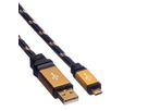 ROLINE GOLD USB 2.0 Kabel, Typ A ST - Micro B ST, 0,8 m