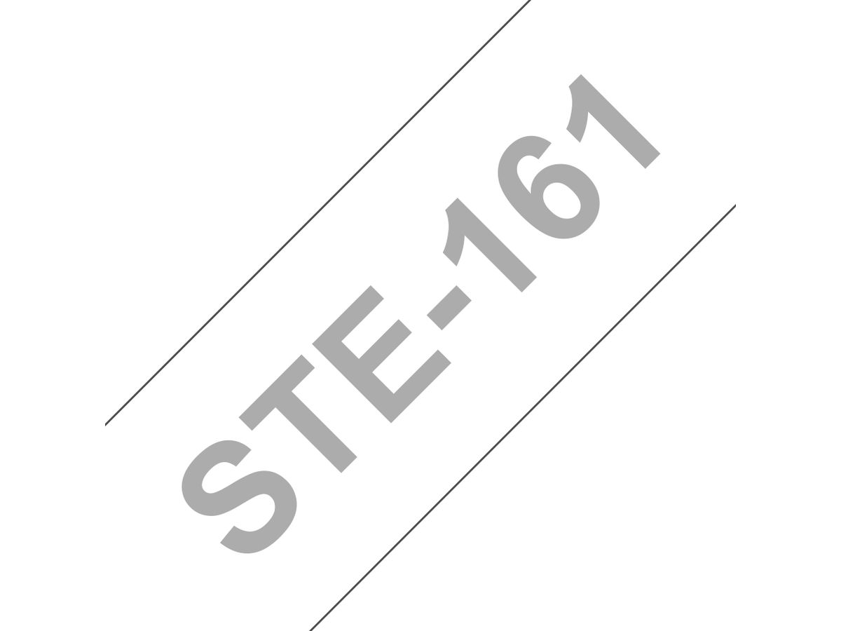 Brother Pro Tape STe-161 Schablonenband – weiß auf transparent