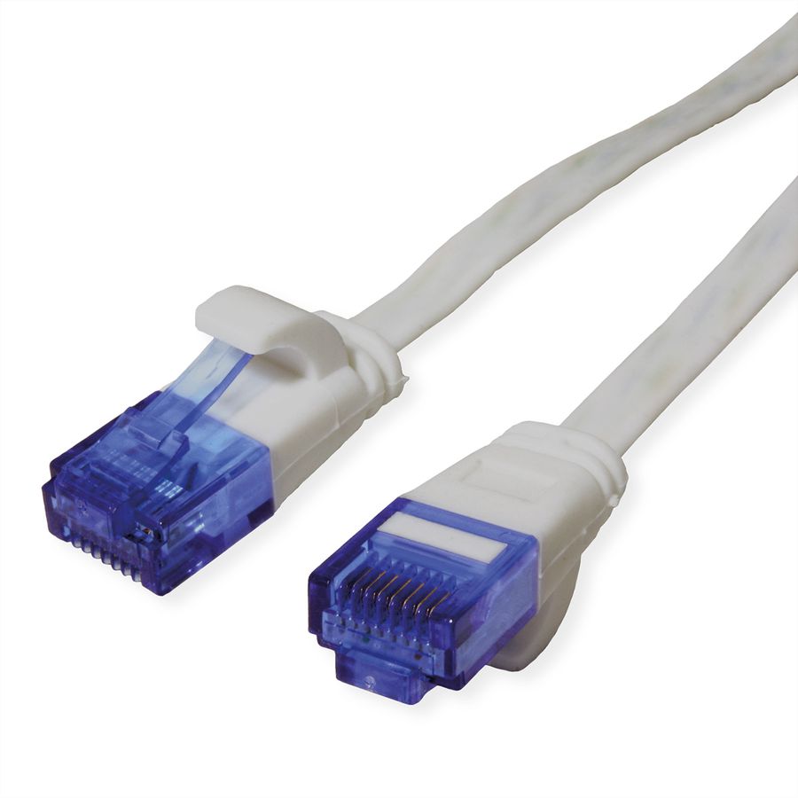 VALUE Patchkabel Cat.6A (Class EA) UTP, extra-flach, grau, 1 m
