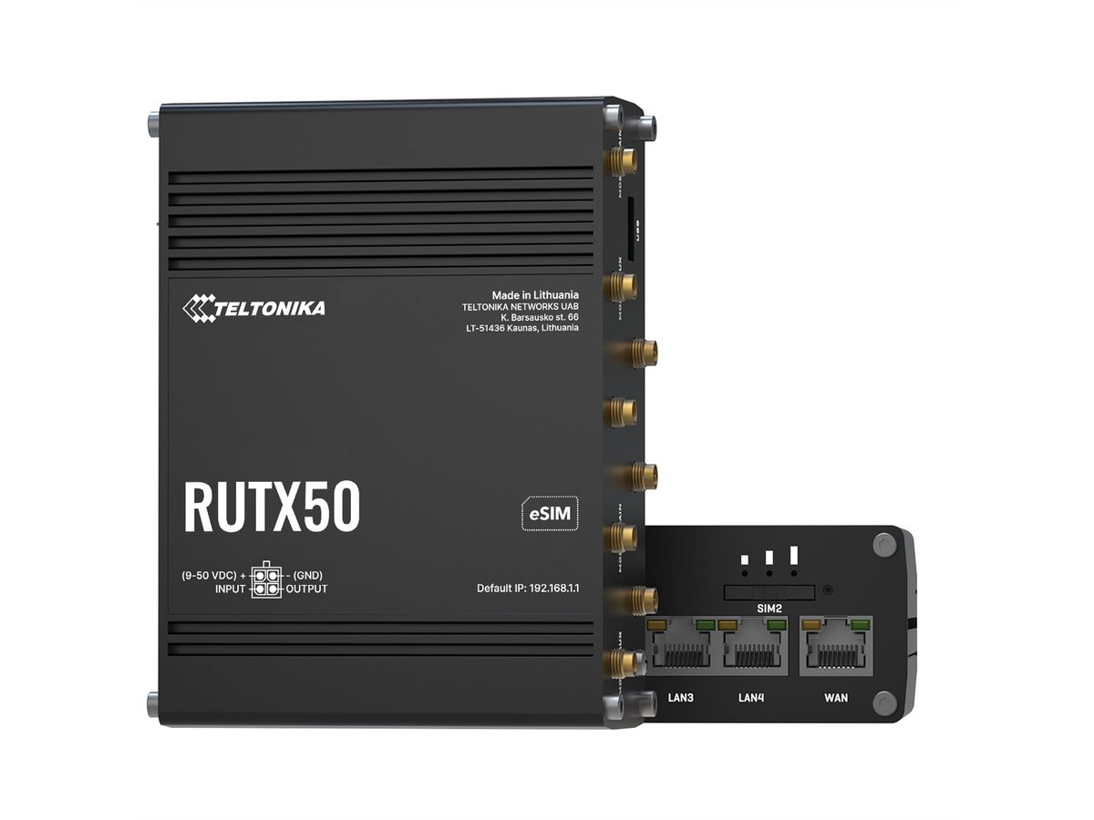 TELTONIKA RUTX50 5G/4G/LTE Industrie Router eSIM Version