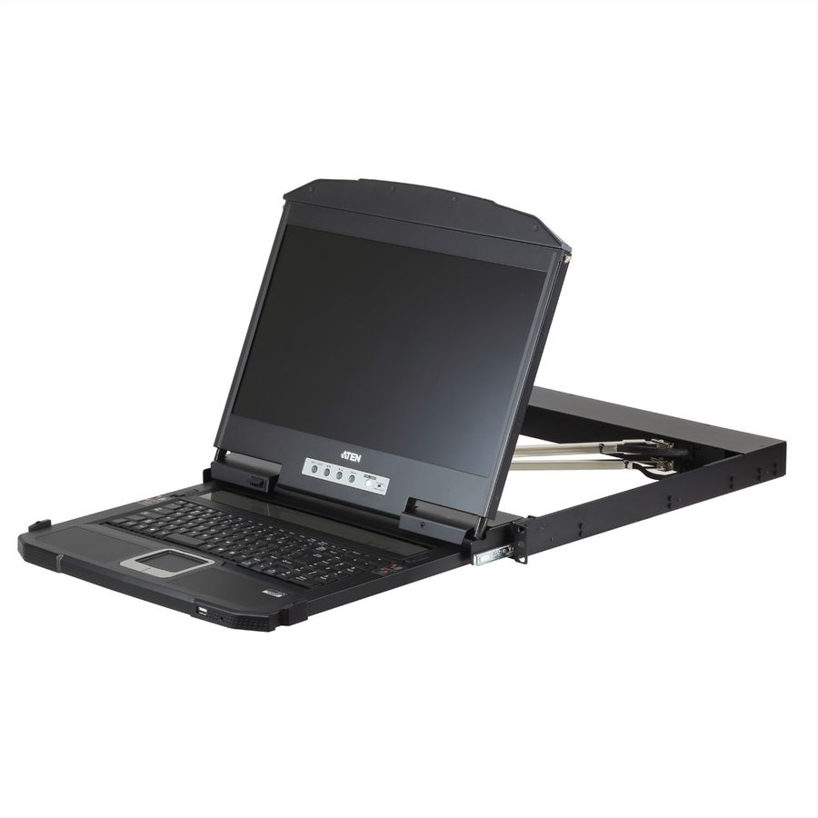 ATEN CL3800NW KVM-Konsole USB HDMI DVI VGA Dual Rail, US-Layout