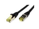 ROLINE Outdoor Patchkabel Kat.6A (Class EA) S/FTP (PiMF), Litzendraht, LSOH, schwarz, 0,3 m