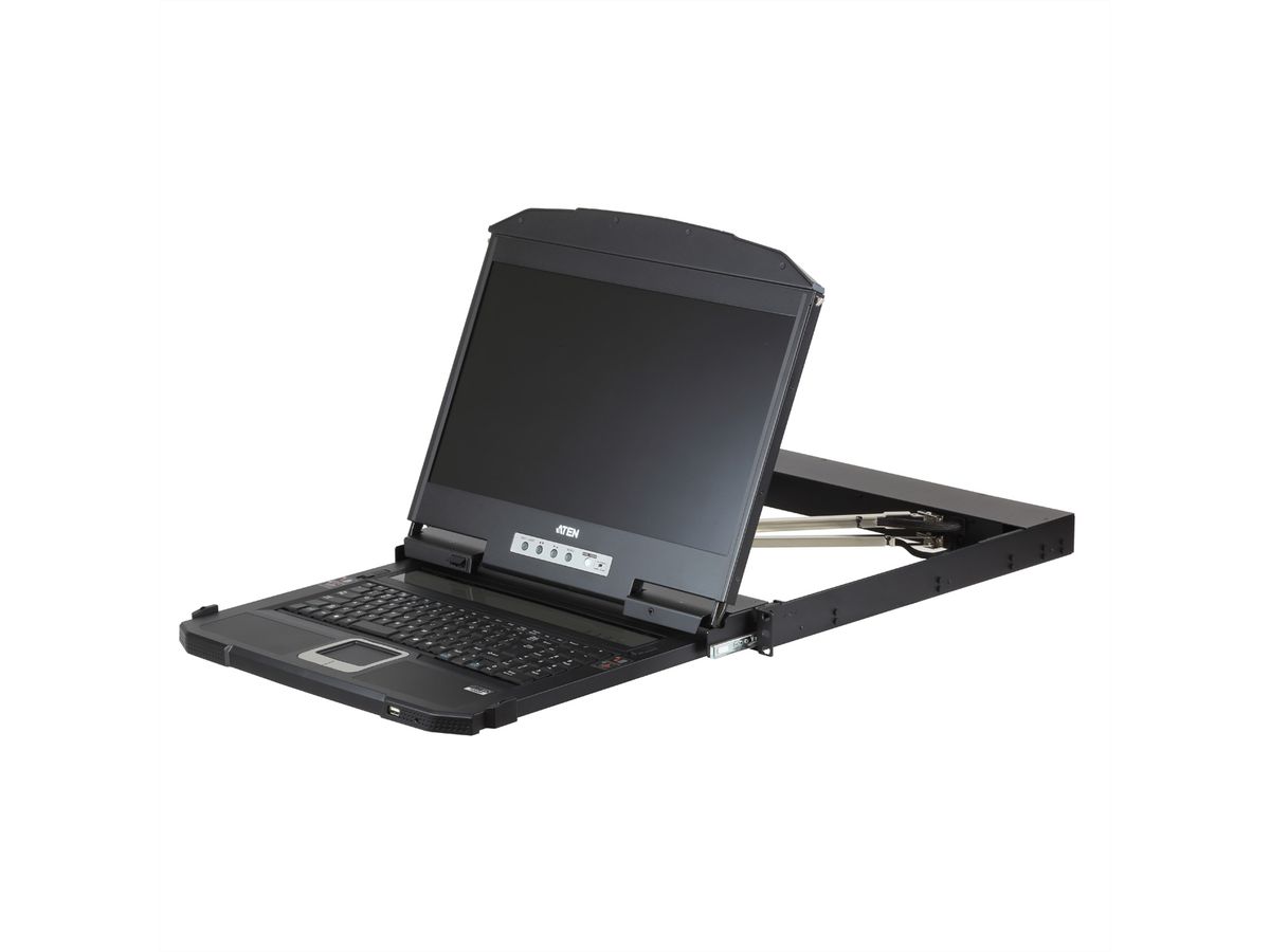 ATEN CL3800NW KVM-Konsole USB HDMI DVI VGA Dual Rail, DE-Layout