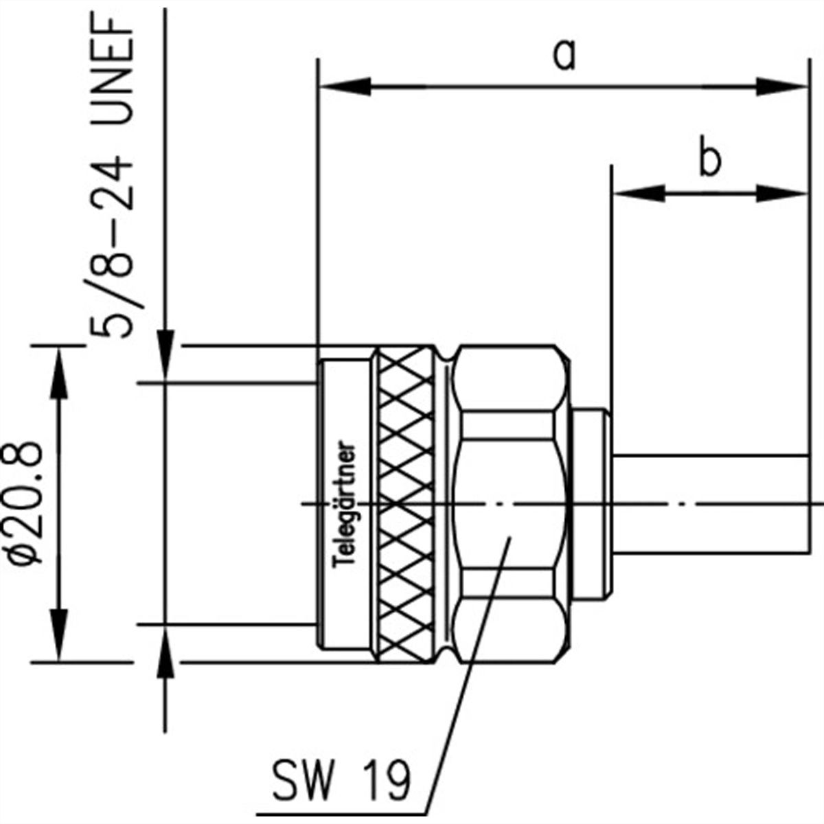 TELEGÄRTNER N-Crimpstecker, für RG-58C/U
