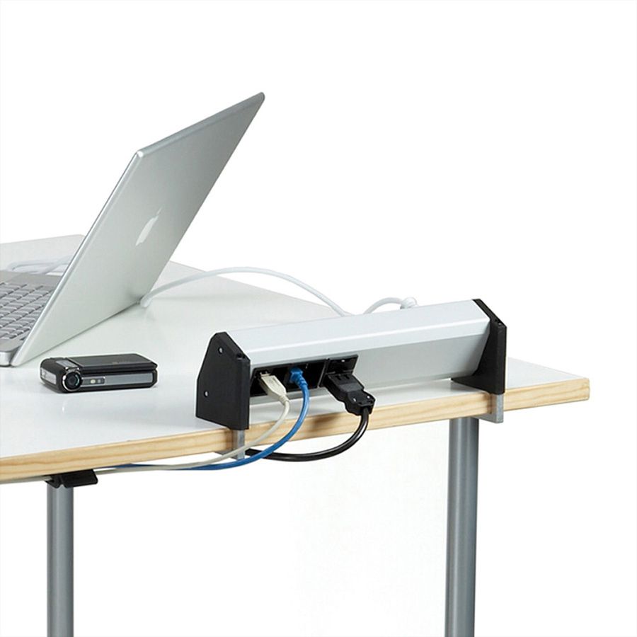 BACHMANN DESK 3x Schutzkontakt, mit Haltewinkeln