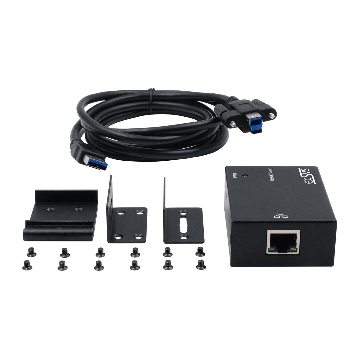 EXSYS EX-13021HMV USB 3.2 zu Ethernet 1Gigabit B-Anschluss