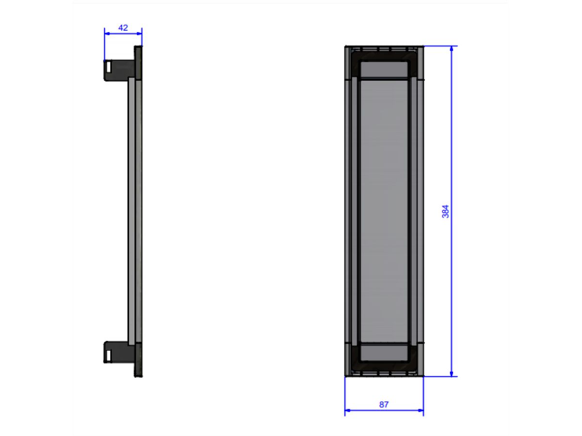 BACHMANN POWER FRAME COVER 6-fach mit Deckel schwarz