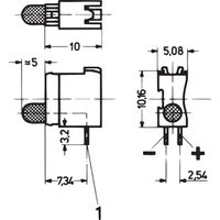SCHROFF Einfach-LED, kurze Bauform, x 3,2 mm - LEUCHTDIODE 3.2 GR 2MA 1.EB.