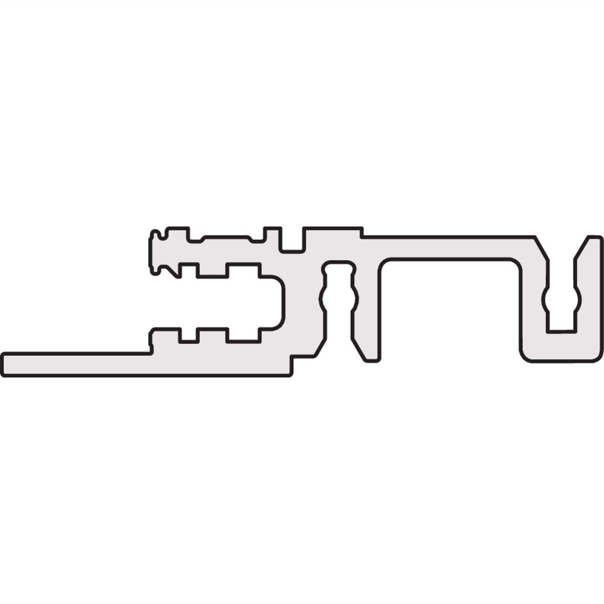 SCHROFF Frontrahmen, ungeschirmt, für horizontalen Kartenausbau - FRONTRAHMEN 3HE 54TE (LD)