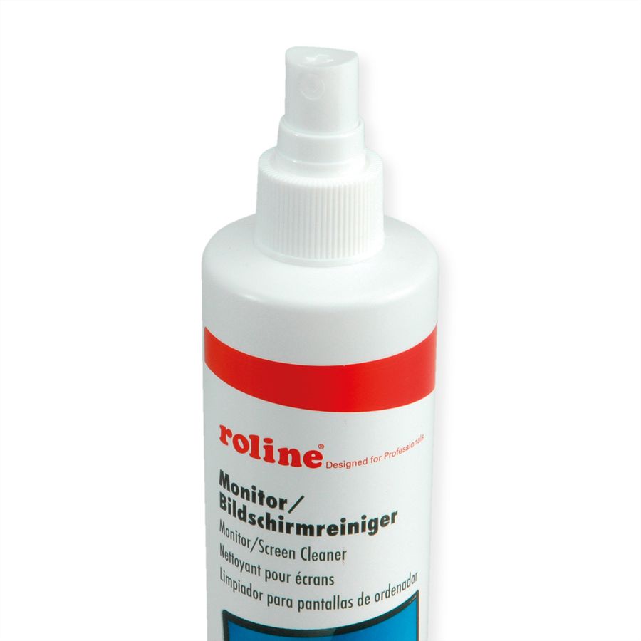 ROLINE Bildschirmreiniger TFT inklusive Mikrofasertuch, 250 ml