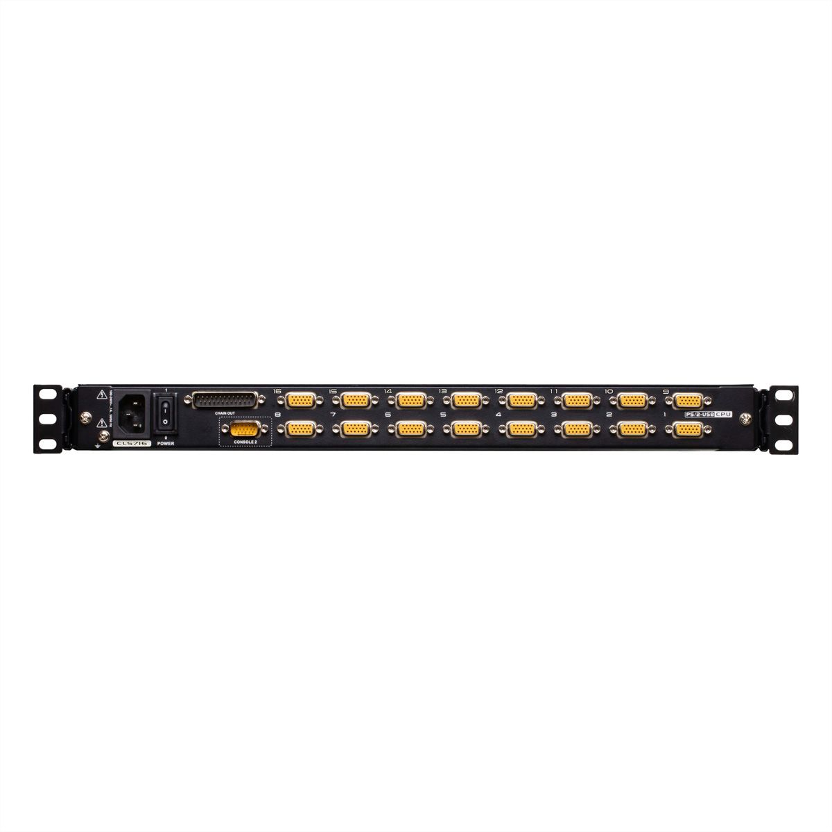 ATEN CL5716M 43cm-LCD KVM Switch, USB-PS/2, VGA, 16 Ports, DE-Layout