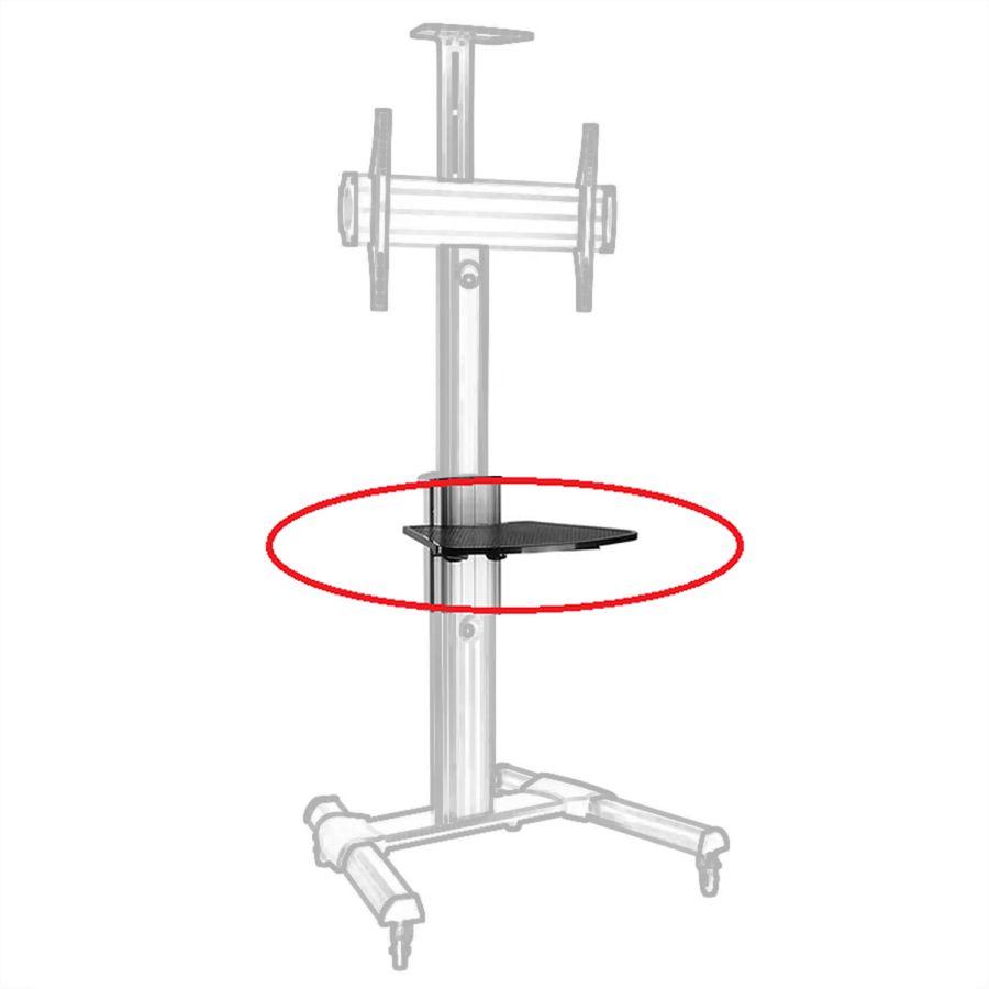 Zusatz Ablage für ROLINE LCD-/TV-Rollständer, bis 10 kg, für ROLINE 17.03.1260, schwarz