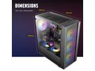 ANTEC AX65 ARGB PC Gehäuse Midi Tower Gaming ATX, schwarz