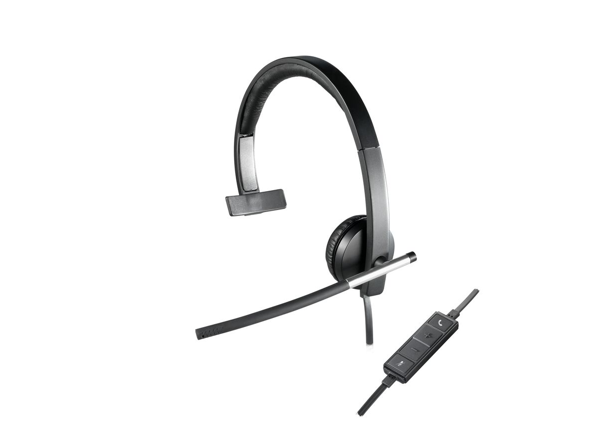 Logitech H650e Kopfhörer Kabelgebunden Kopfband Büro/Callcenter USB Typ-A Schwarz, Silber