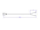 BACHMANN Zuleitung 2x0,75 2m schwarz, H03VVH2-F Eurostecker unverpackt