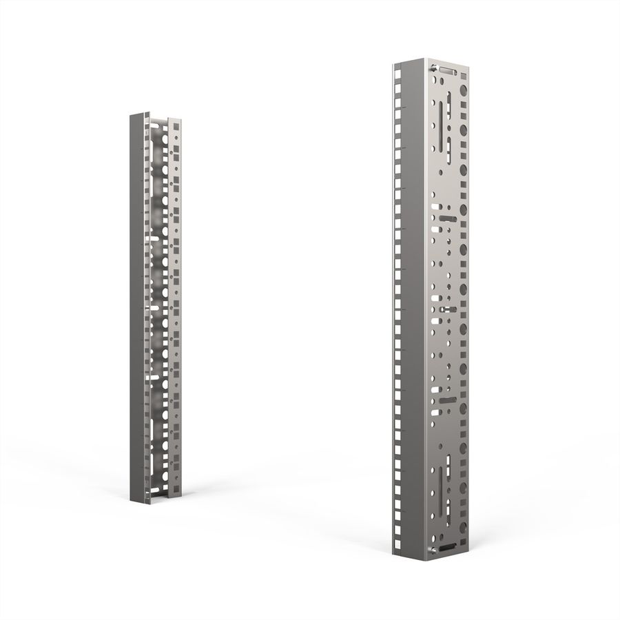 SCHROFF 19"-Winkelprofil mit Universal-Lochung (EIA), AlZn - WINKELPROFIL 19"12HE ALZ(2X)