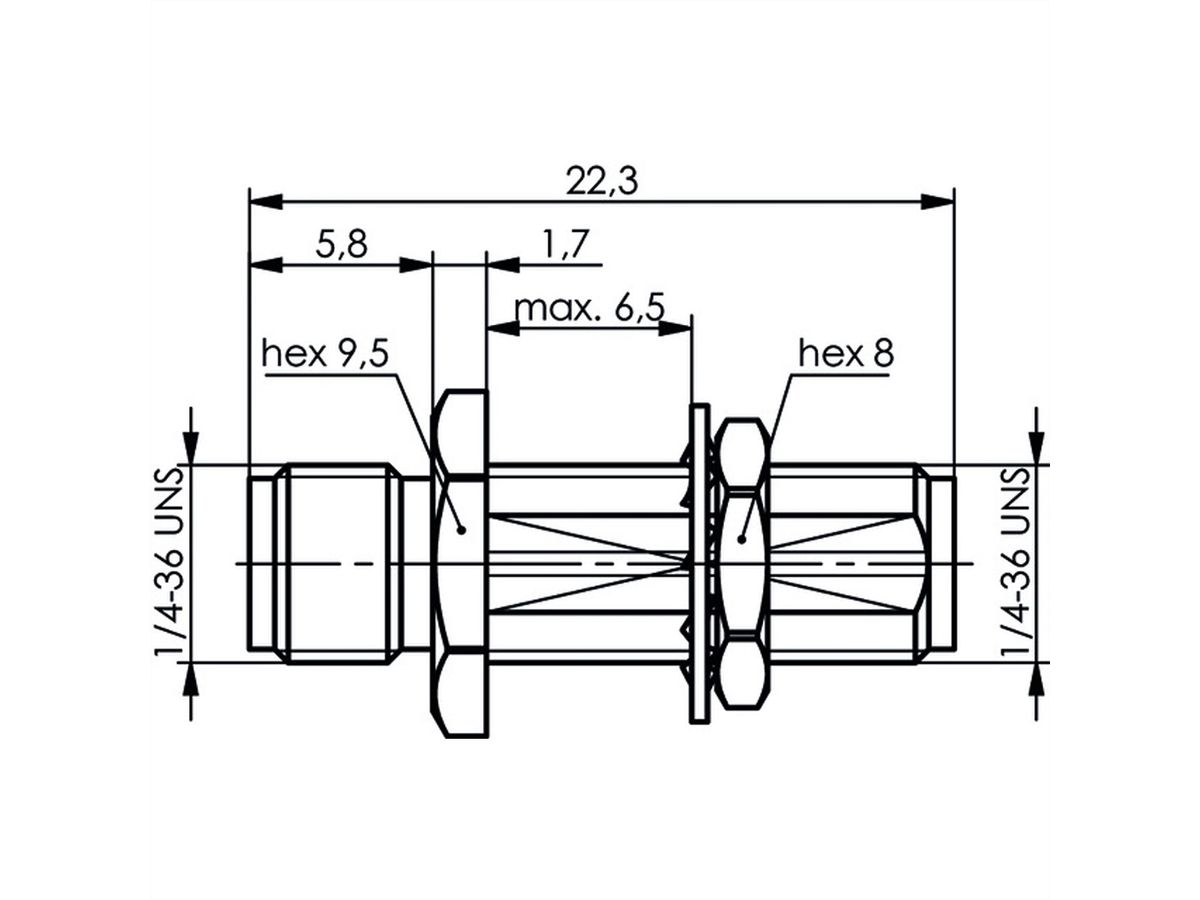 TELEGÄRTNER SMA-Verbinder Buchse/Buchse vergoldet