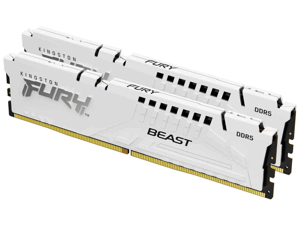 Kingston Technology FURY 32GB 5200MT/s DDR5 CL40 DIMM (2er-Kit) Beast White XMP