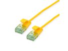 ROLINE RM UTP DataCenter Patchkabel Kat.6A (Class EA), slim, gelb, 0,5 m