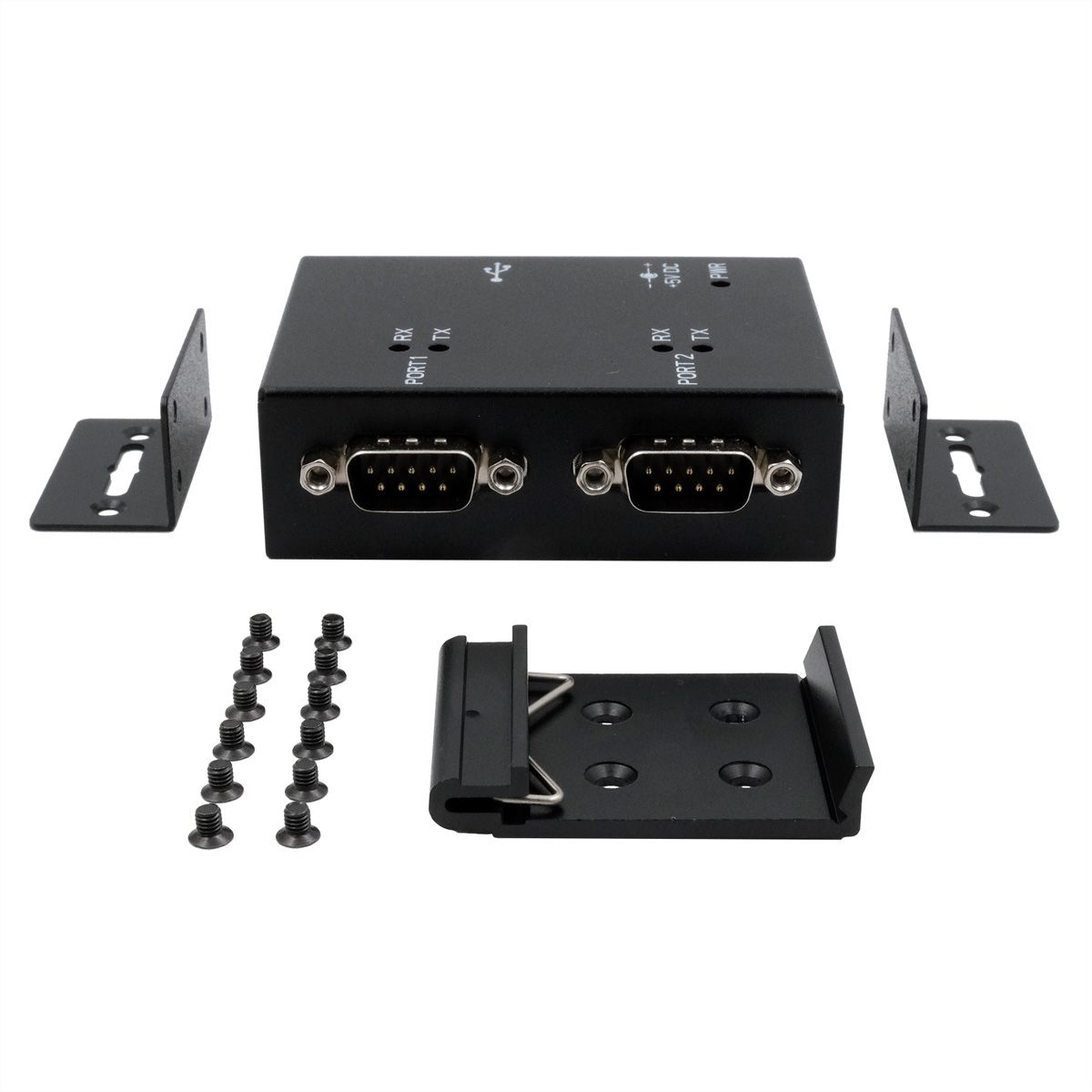 EXSYS EX-13072HM USB 2.0 zu 2 x Seriell RS-232 Ports Metallgehäuse FTDI Chip-Set