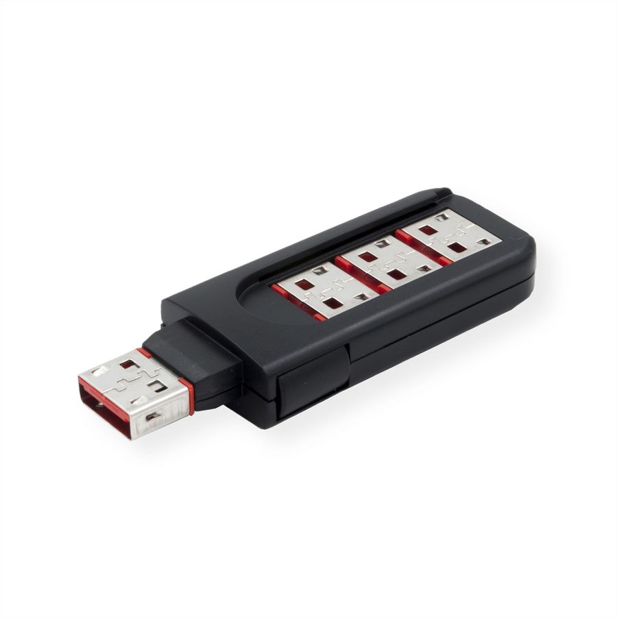 EXSYS EX-1114-R, 4x USB Schloss, 1x Schlüssel