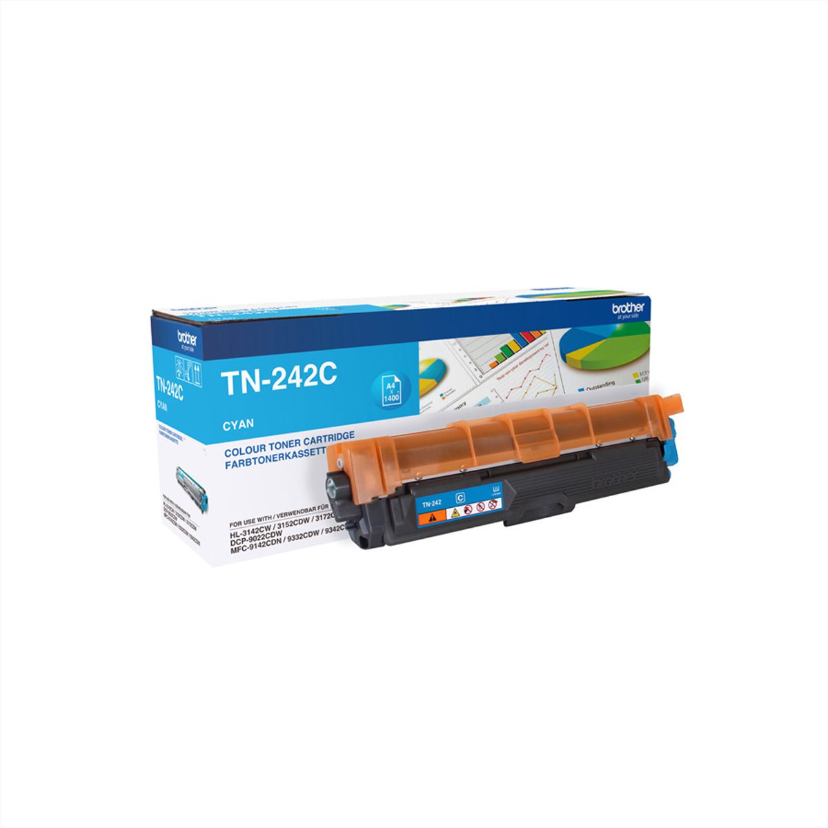 TN-242C, BROTHER Tonercartridge, cyan für HL-3152CDW / HL-3172CDW