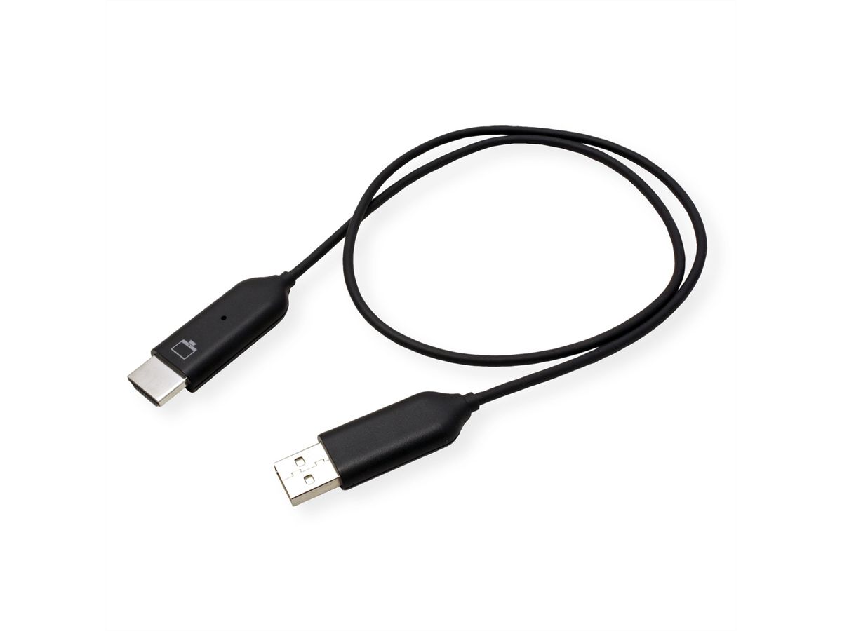 ROLINE Drahtloses P2P-Anzeige-Dongle-Set, Tx+Rx, HDMI, 1080p, 20 m