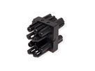 BACHMANN Verteilerblock WIELAND GST18 1xIn/3xOut mit Verriegelungslaschen, schwarz