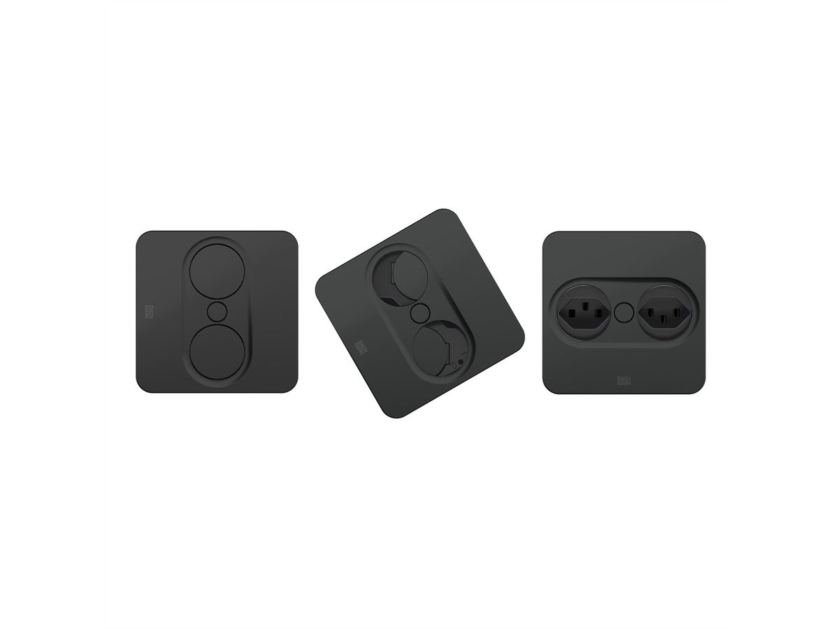 BACHMANN TWIST2 2xCH T23 2,0m AEH, T23 RAL9005 30GE eckig