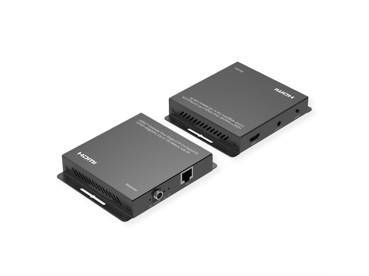 ROLINE HDMI Verlängerung, über IP, 4K30Hz, 120m, mit IR