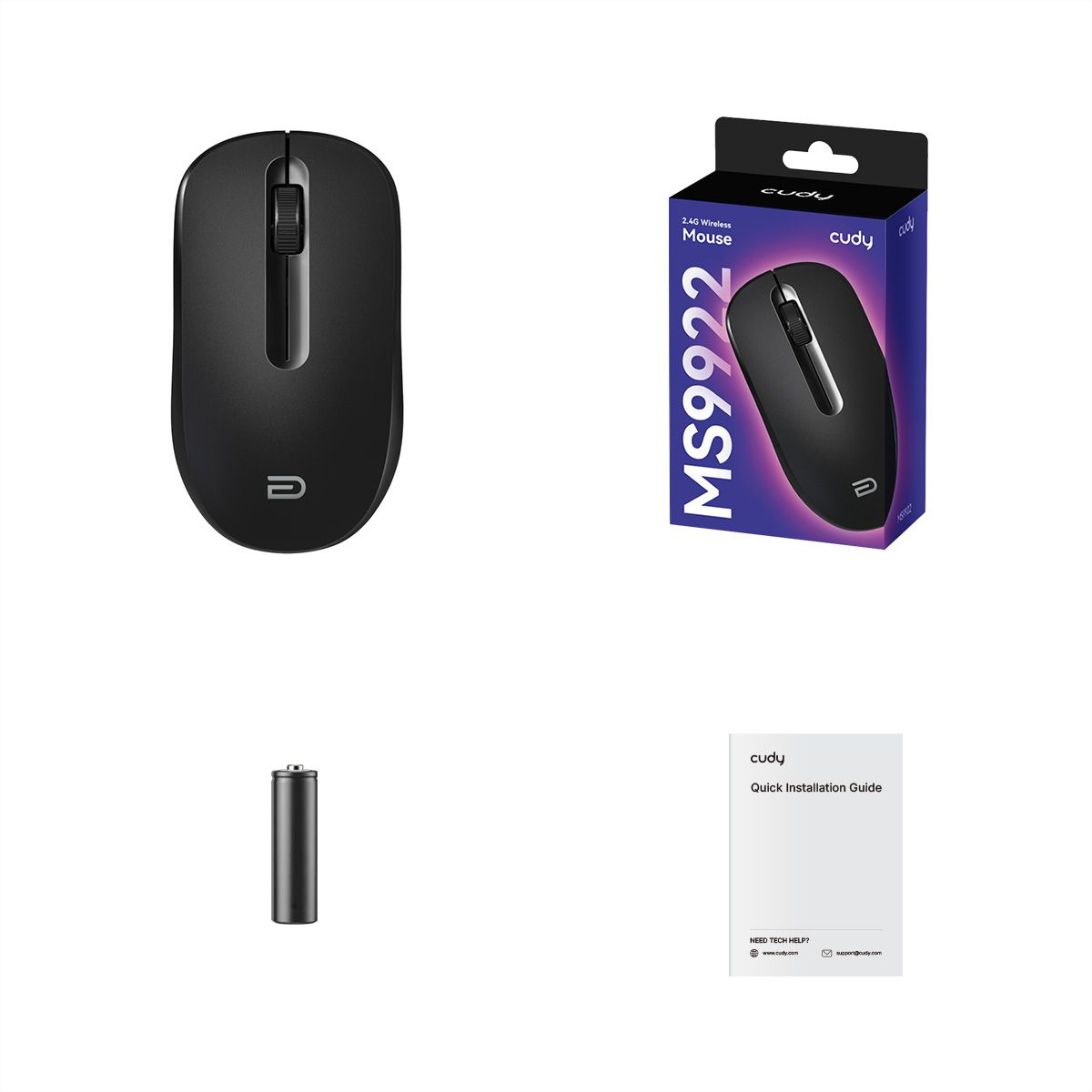 CUDY MS9922_Black 2.4G Wireless Maus