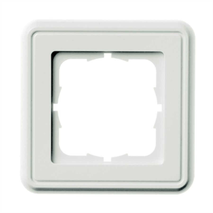 TELEGÄRTNER Abdeckrahmen 80 x 80 mm, 1-fach, alpinweiss