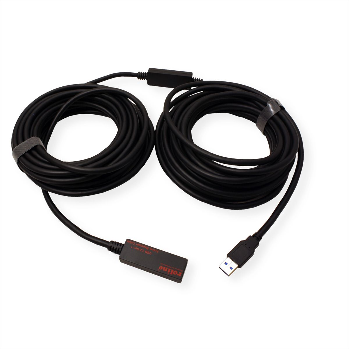 ROLINE USB 3.2 Gen 1 Aktives Repeater Kabel, schwarz, 15 m