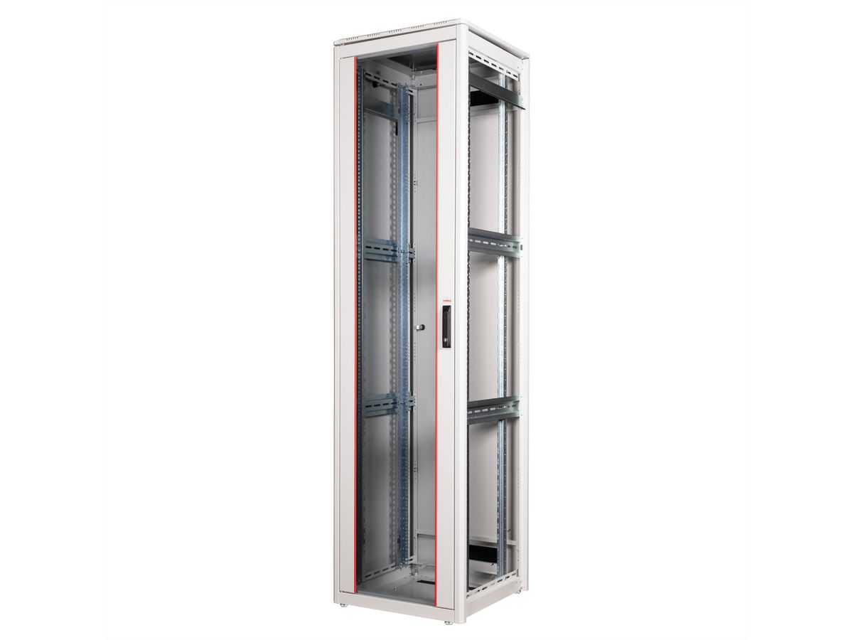 ROLINE 19-Zoll Netzwerkschrank Pro 47 HE, 600x600 BxT Glastür grau