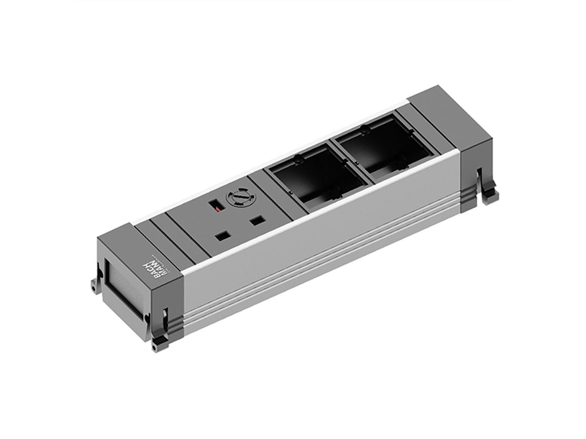 BACHMANN POWER FRAME 1xUK 3,15A 90° 2xCM, Strom 0,2m GST18 United Kingdom