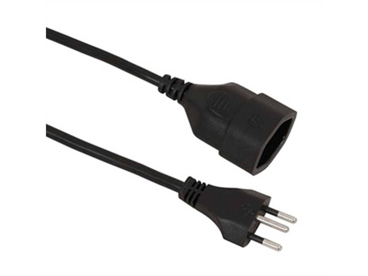 VALUE Verlängerungskabel T12/T13, schwarz, 10 m