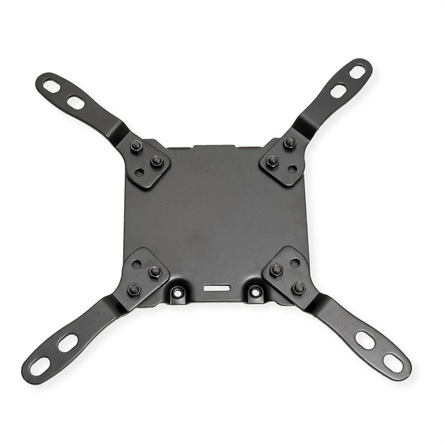 ROLINE Schwerlast-LCD-Arm, Trägerstange, 4 Gelenke, Tischmontage, bis 27 kg, schwarz