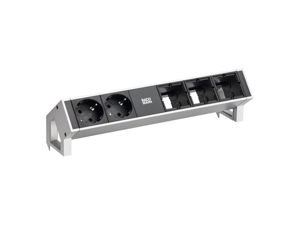 BACHMANN DESK2 2x Schutzkontakt 3x ABD GST18 Inox