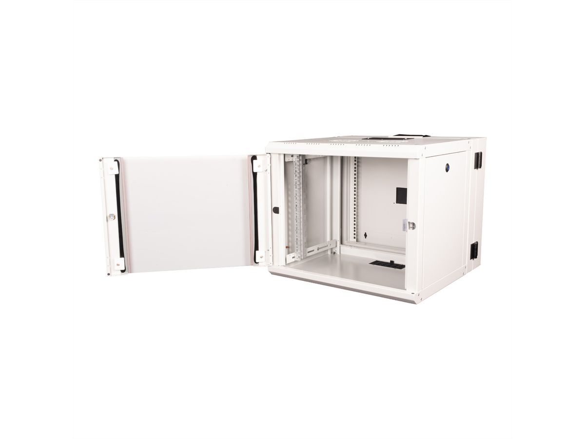 ROLINE 19-Zoll Wandgehäuse Pro 9 HE, 600x600 BxT zweiteilig schwenkbar grau