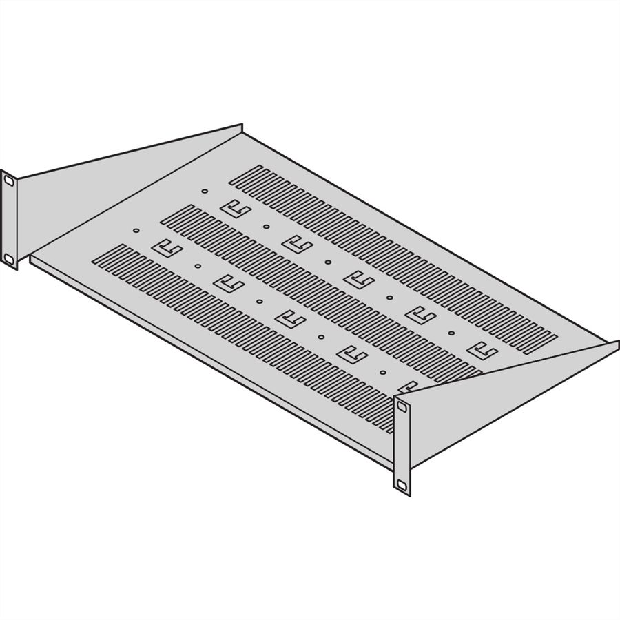 SCHROFF 19"-Geräteträger, Stellfläche 430 x 300mm, RAL7021