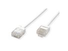 ROLINE UTP DataCenter Patchkabel Kat.6A (Class EA), LSOH, slim, extra kurzer Stecker, weiß, 3 m