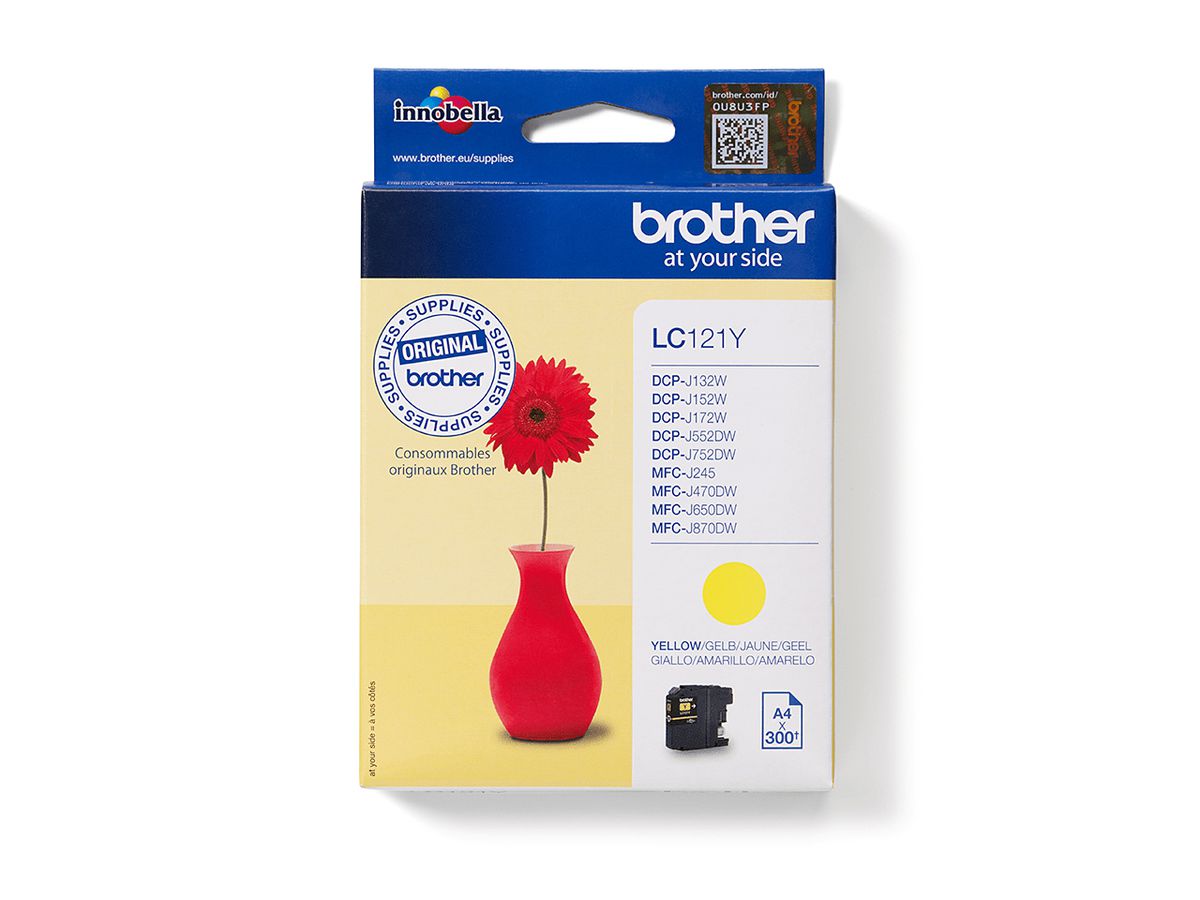 Brother LC121Y Druckerpatrone 1 Stück(e) Original Gelb