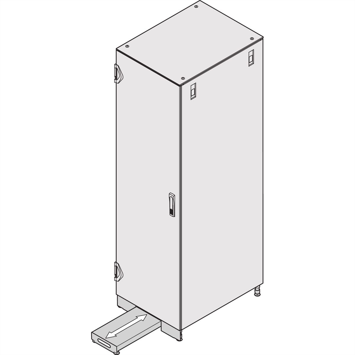 SCHROFF Kippschutz ausziehbar - KIPPSCHUTZ 800B 900T RAL7021