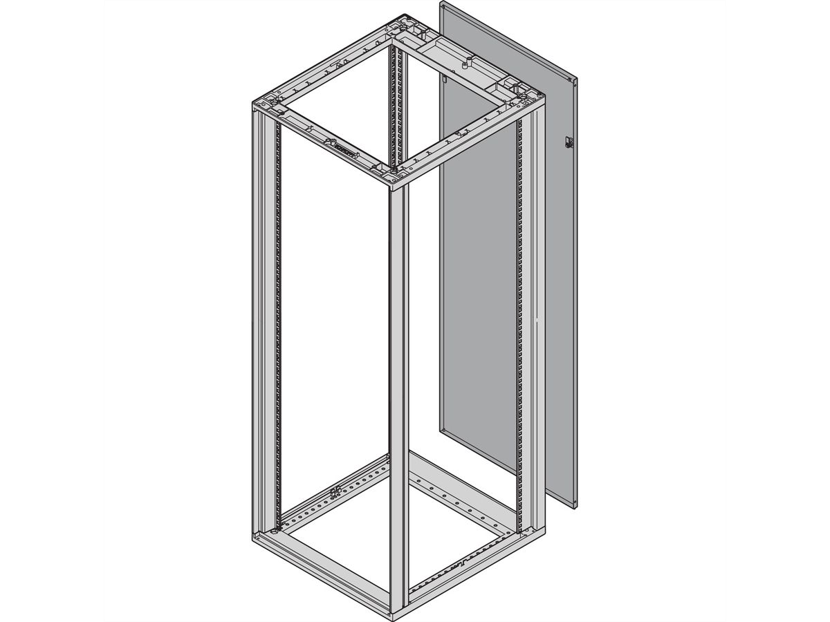 SCHROFF RUECKWAND 29HE 553B RAL7035