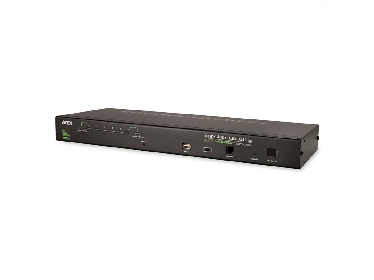 ATEN CS1708A KVM Switch VGA, PS/2-USB, USB-Peripherie Port, 8 Ports